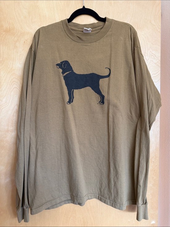The Black Dog Tops - The Black Dog Olive Brown Long-Sleeve Tee